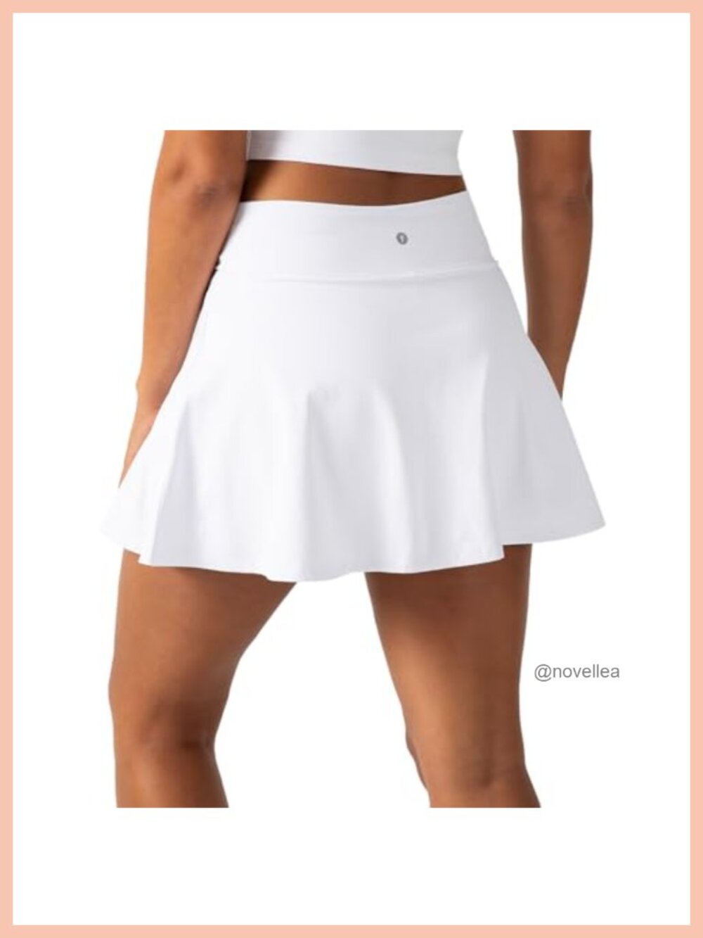 High-Waist Tennis Skort with Built-in Shorts 4-Way Stretch UPF 50+